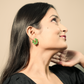 Emerald Mosaic Textured Stud Earrings