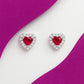 Amora Heart Earrings Silver