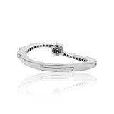 925 Silver Floral Cluster Adjustable Ring