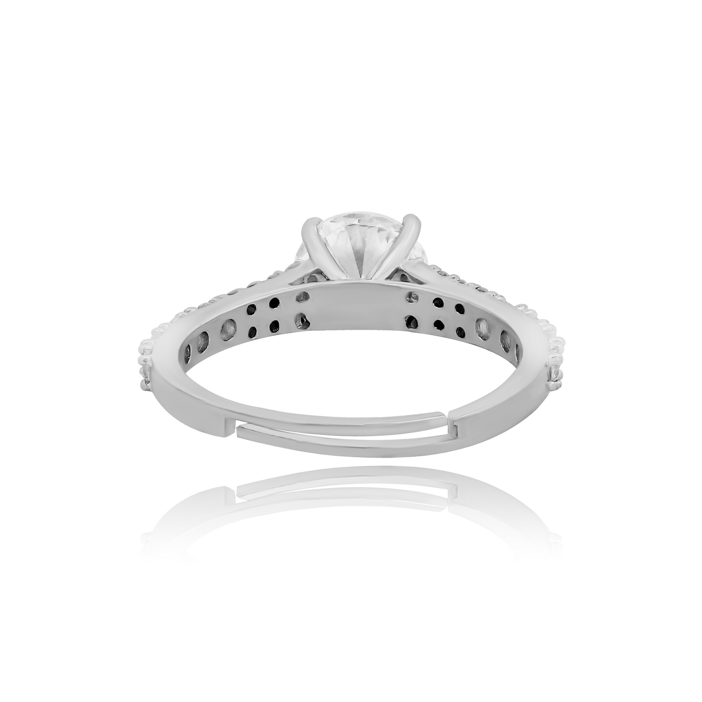 Eternal Solitaire - Silver Ring