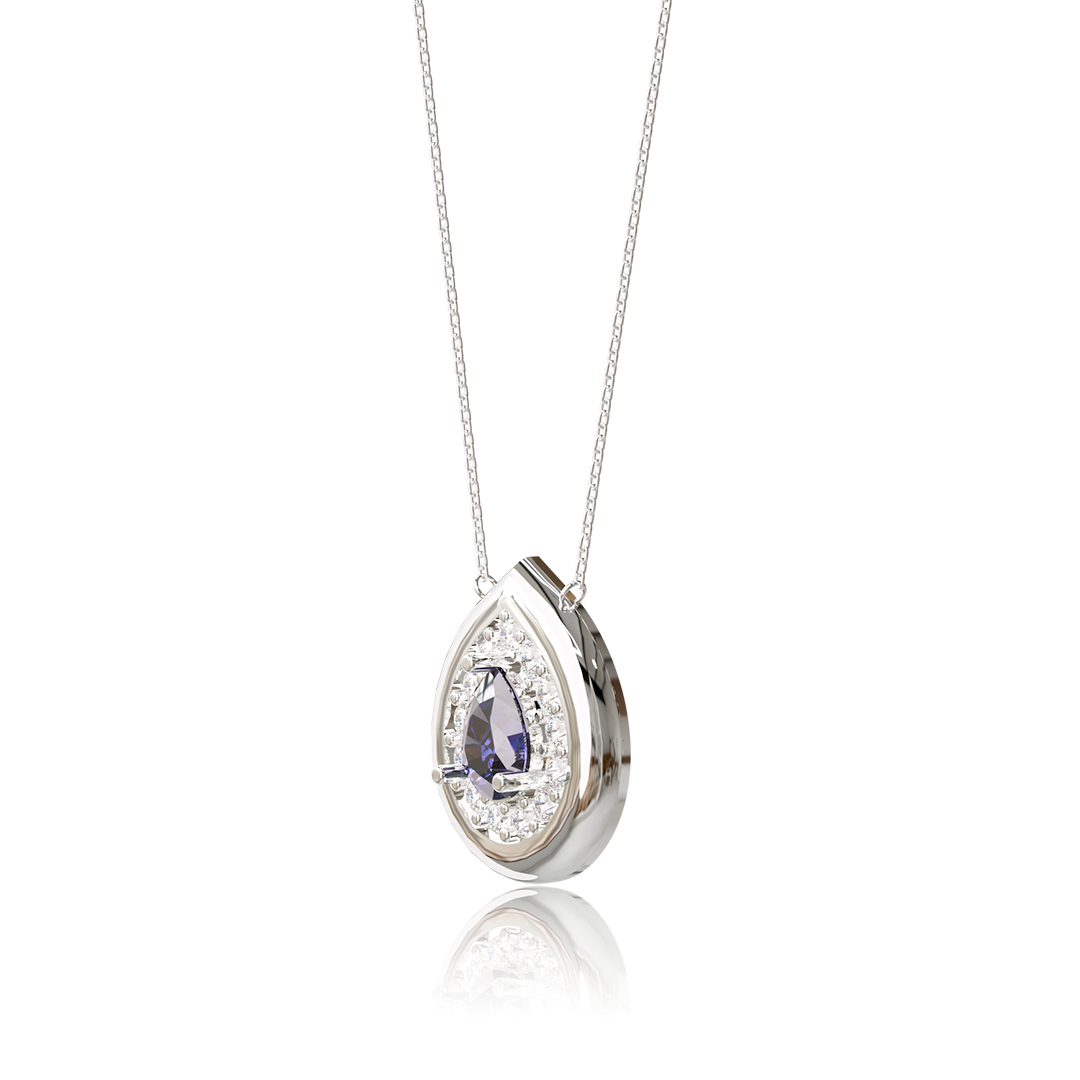 Amara Teardrop Silver Pendant