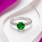 Emerald Solitaire 92.5 Silver Ring