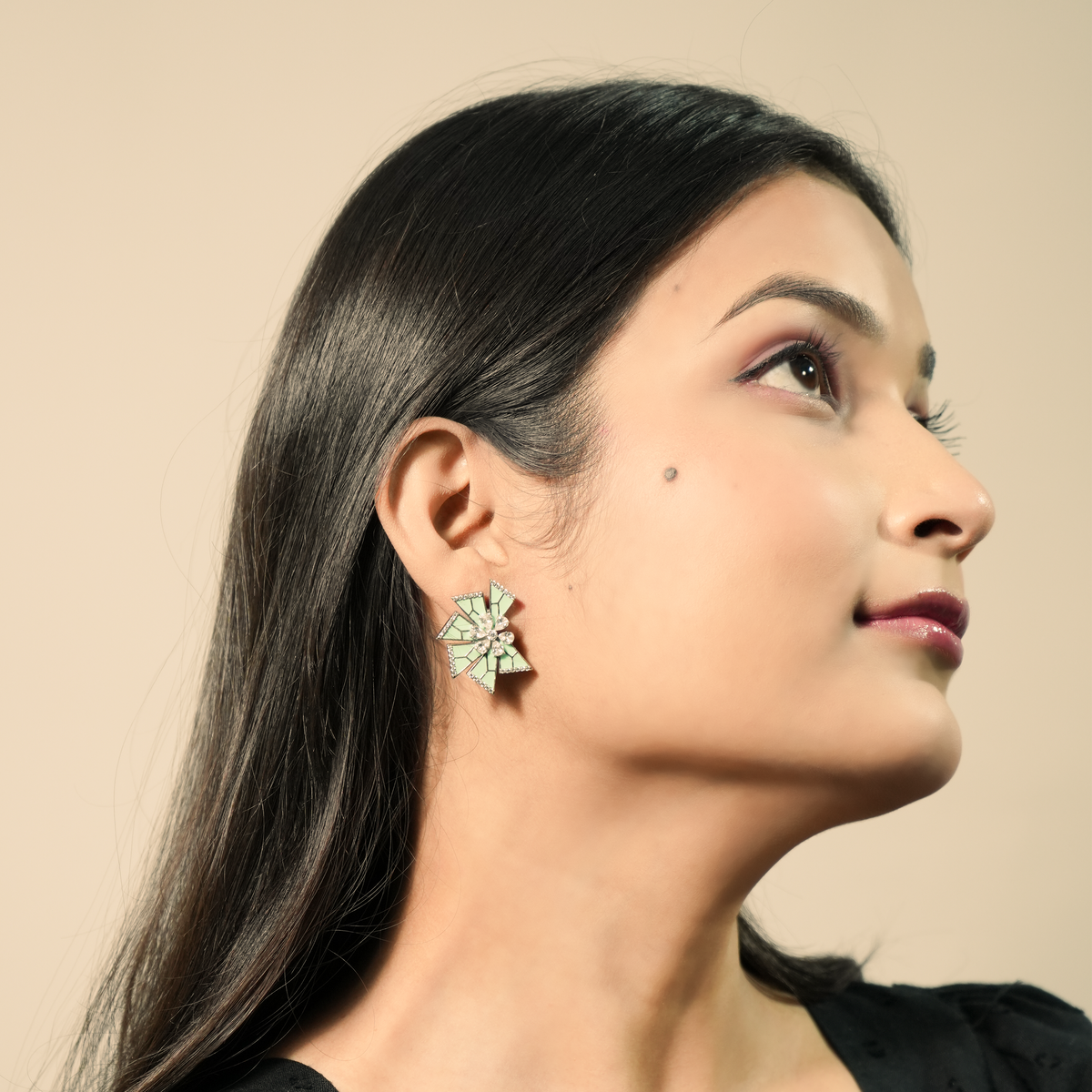 Emerald Starburst Luxe Statement Earrings