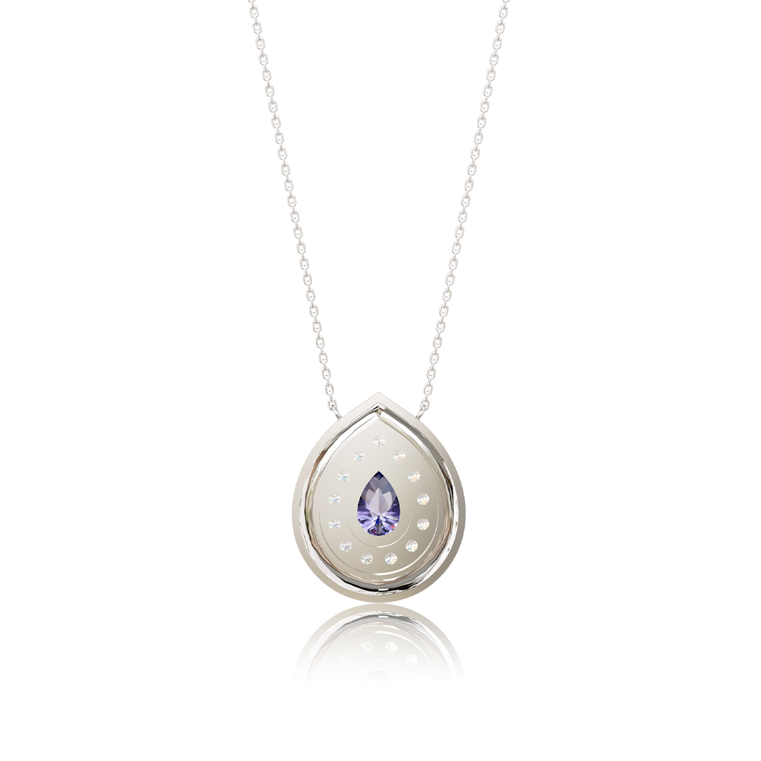 Amara Teardrop Silver Pendant