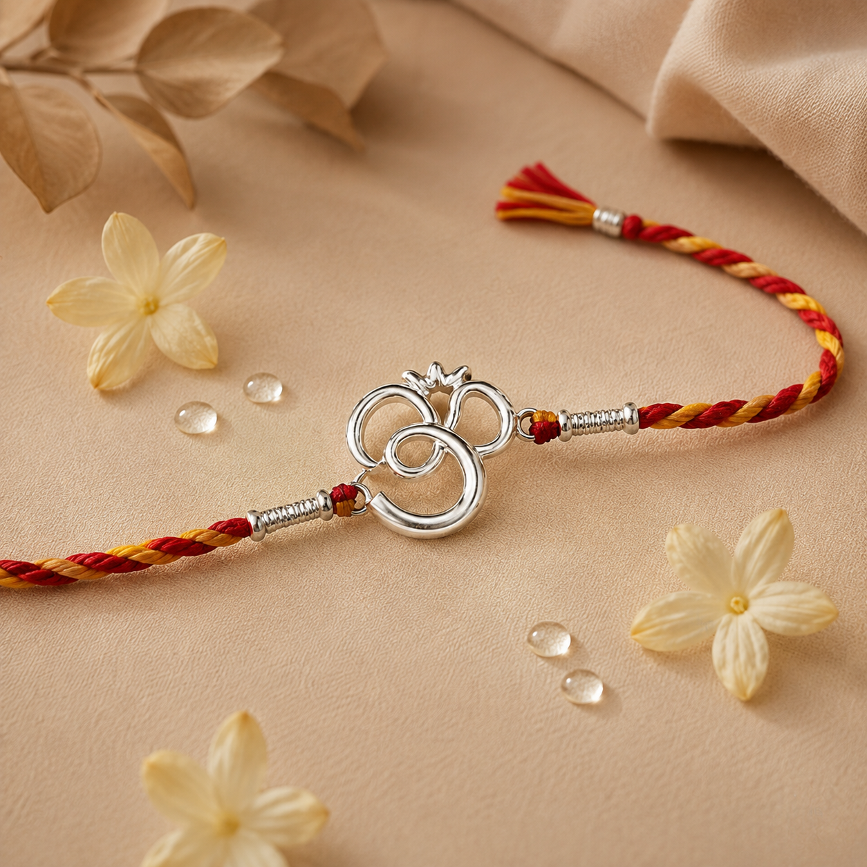 Handmade Om 925 Silver Hallmarked Rakhi