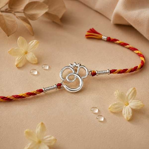 Handmade Om 925 Silver Hallmarked Rakhi