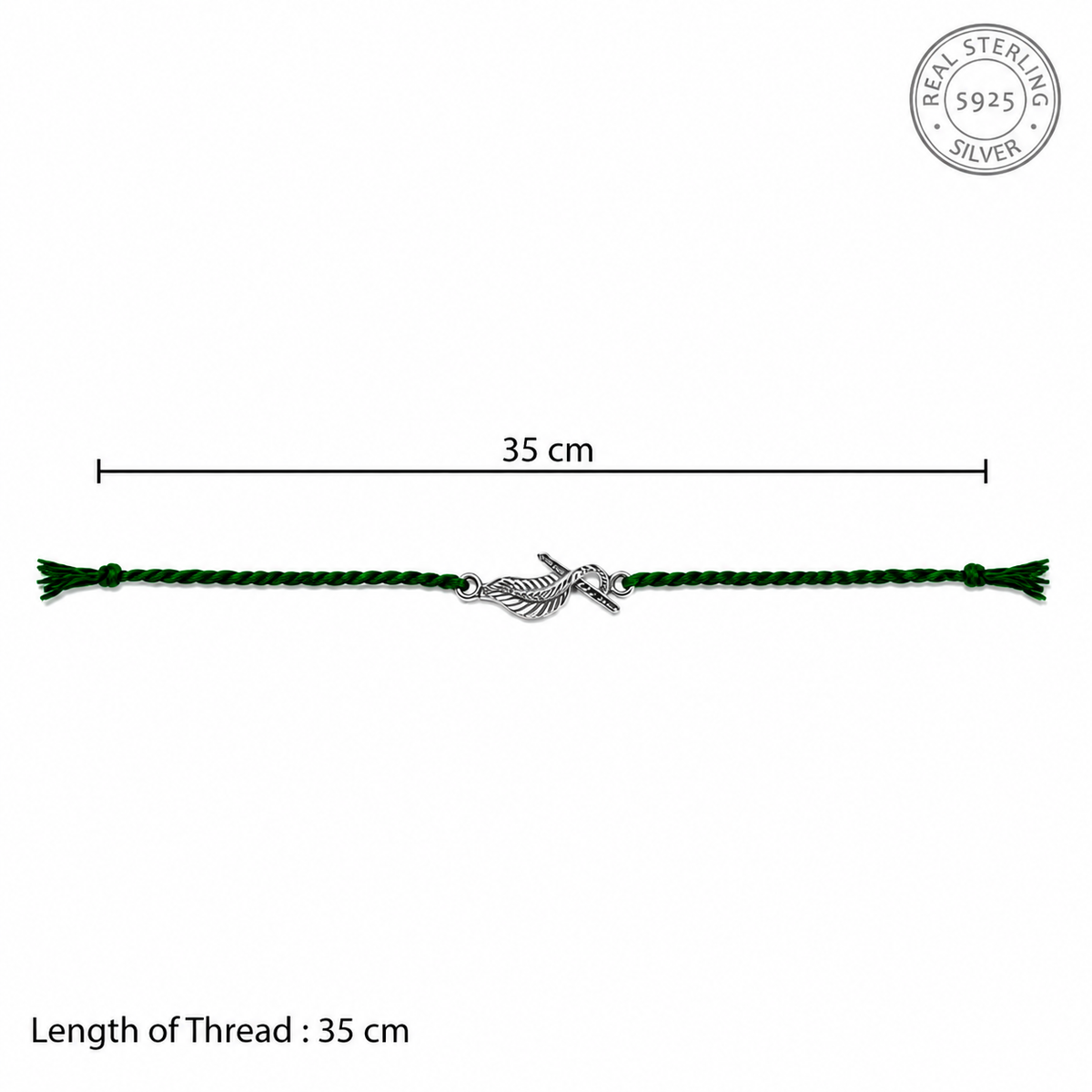 Handmade Banshuri Pure 925 Silver Rakhi