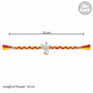 Handmade Durga Mata Silver 925 Hallmarked Red & Yellow Thread Rakhi