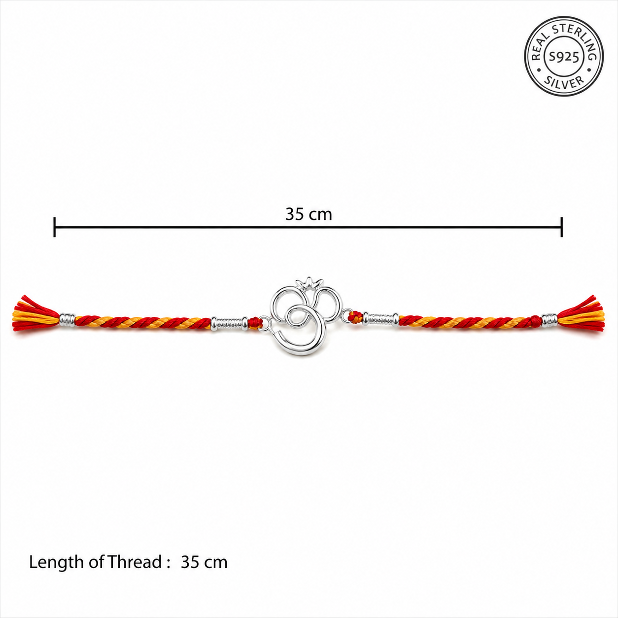 Handmade Om 925 Silver Hallmarked Rakhi