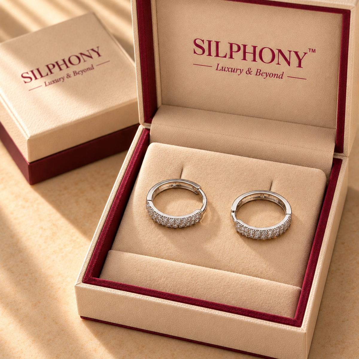 925 Silver Moissanite Huggie Hoop Earrings