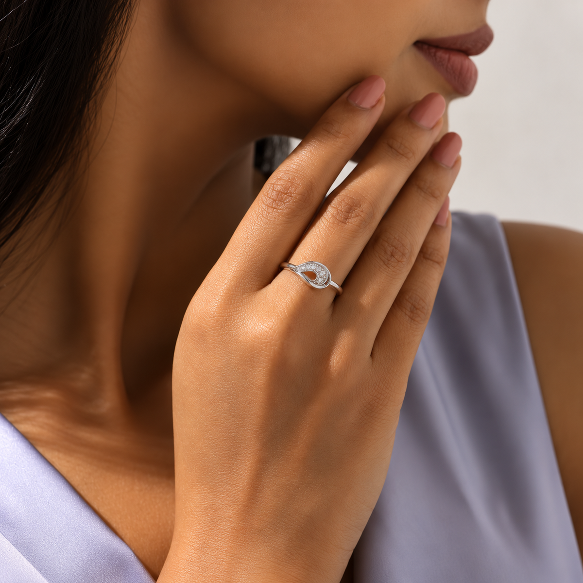 925 Sterling Silver Moissanite Ring for Women