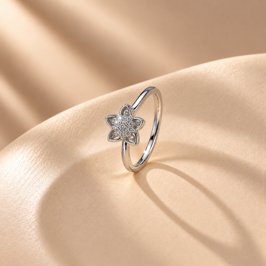 Floral Cluster 925 Sterling Silver Statement Ring for Dailywear