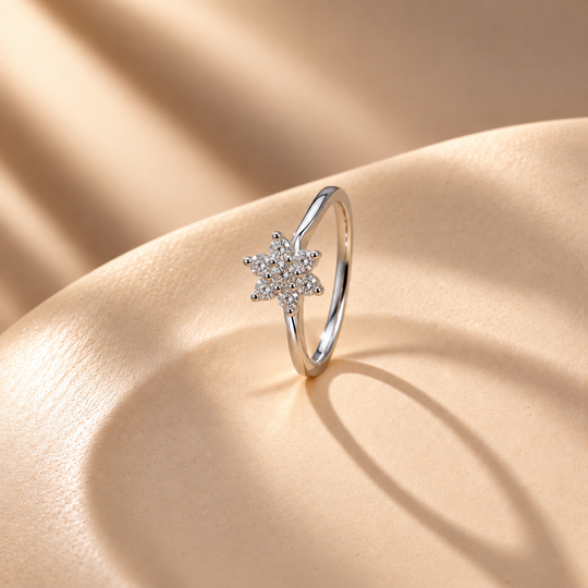 Flower Cluster Silver Minimalist Silver Ring for Women
