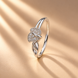 925 Silver Moissanite Leaf Cluster Ring