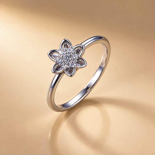 Floral Cluster 925 Sterling Silver Statement Ring for Dailywear
