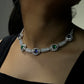 One-of-One 92.5 Silver Midnight Blue & Green Silver Necklace