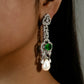 One-of-One Emerald Pearl Drop Earrings in 92.5 Silver
