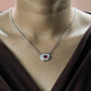 One-of-One 92.5 Silver Round Simulant Ruby Pendant