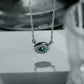 One-of-One 92.5 Silver Simulant Emerald Round Pendant