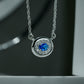 One-of-One 92.5 Silver Round Simulant Sapphire Pendant