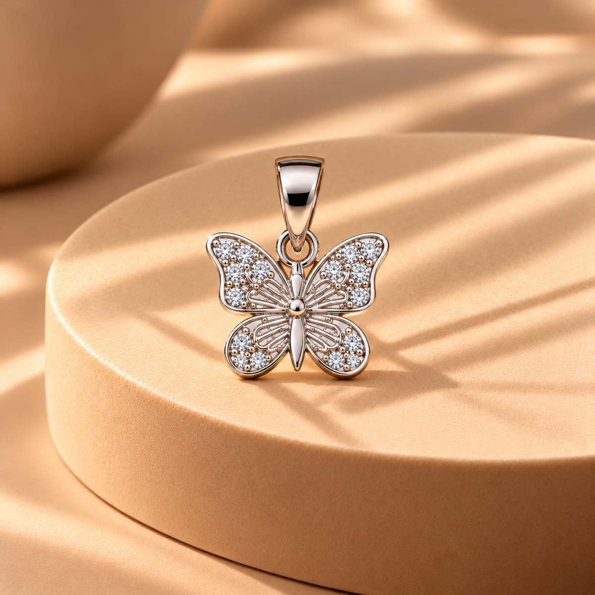 Elegant Butterfly Moissanite Pendant for Women