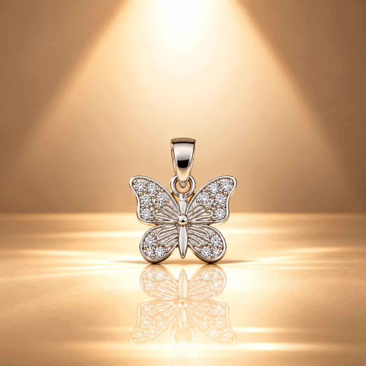 Elegant Butterfly Moissanite Pendant for Women