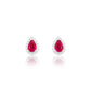 Rouge Teardrop Earrings Silver