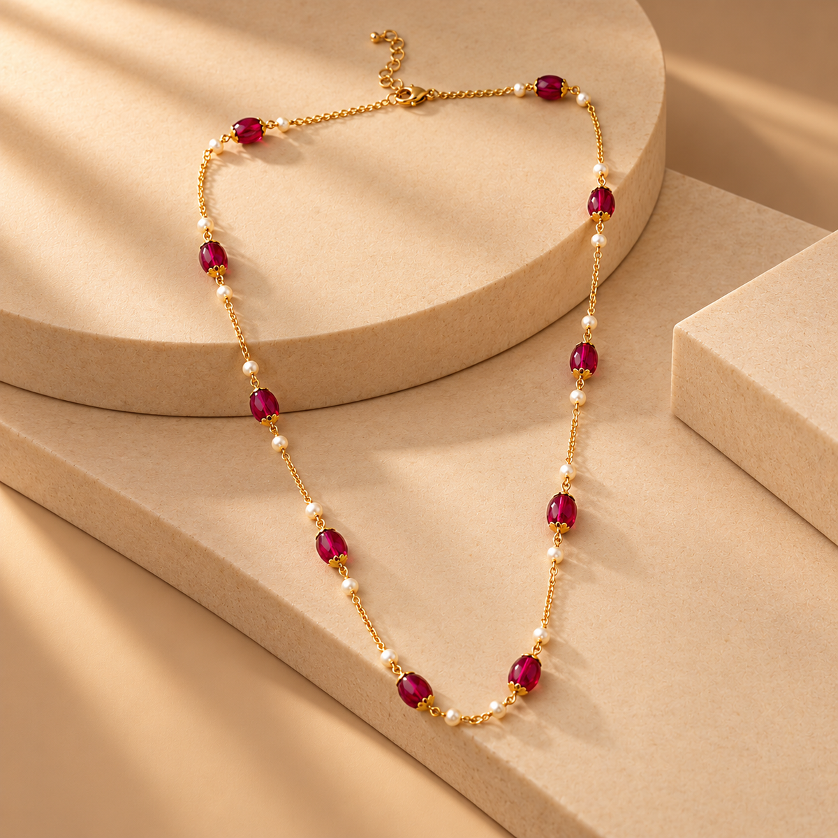 925 Silver Pearl Quartz Beads Chain