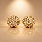 925 Silver Polki Moissanite Gold Plated Earrings