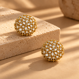 925 Silver Polki Moissanite Gold Plated Earrings