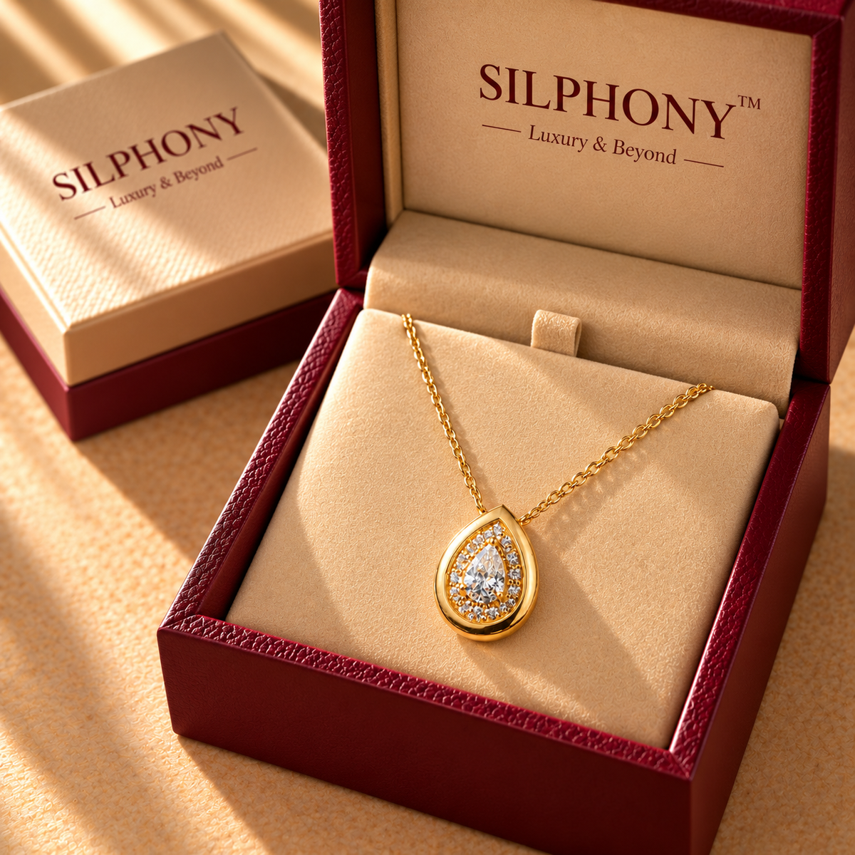 925 Sterling Silver Teardrop Pendant Chain