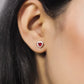 Amora Heart Earrings Silver