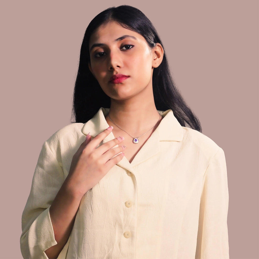 Amara Teardrop Silver Pendant