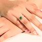 Emerald Solitaire 92.5 Silver Ring