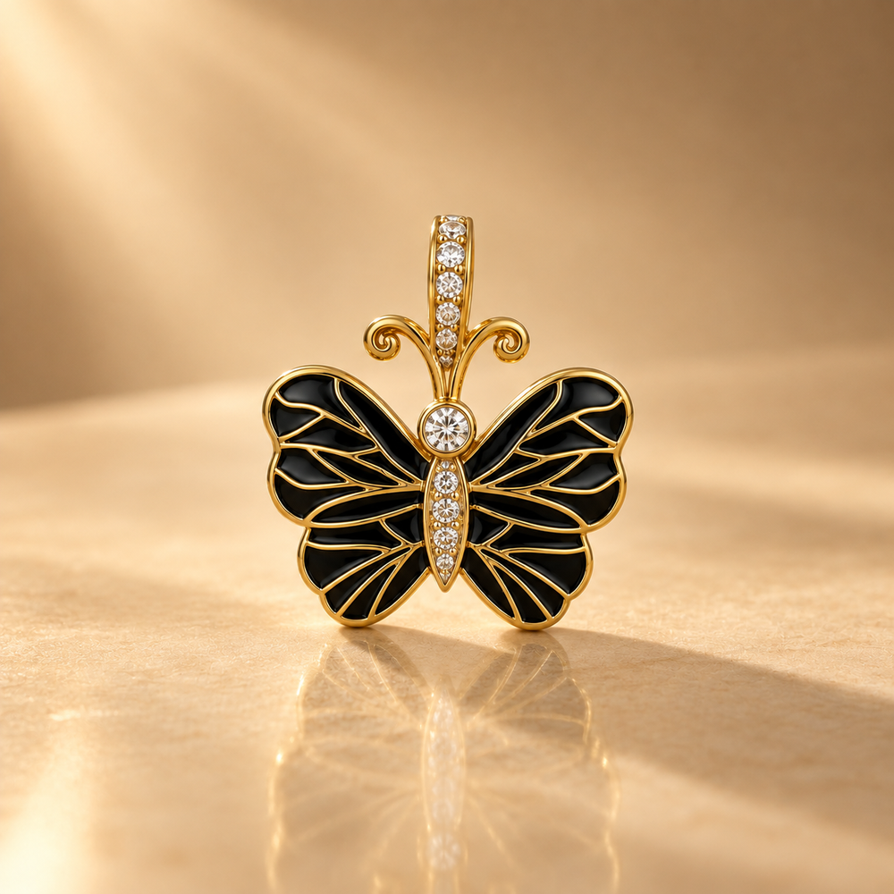Lightweight  Butterfly Chain Pendant for Girl Dailywear, Office wear