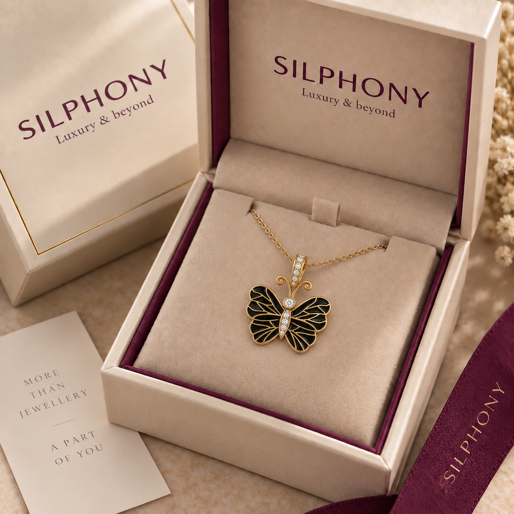 Lightweight  Butterfly Chain Pendant for Girl Dailywear, Office wear