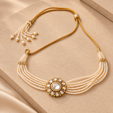 925 Sterling Silver Polki Pearl Pendant Necklace for Women