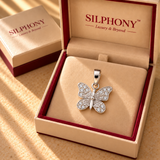 Elegant Butterfly Moissanite Pendant for Women
