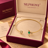 925 Silver Gold Plated Bird Polki Hasli