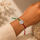 Handmade Chhatrapati Shivaji Maharaj Coin Rakhi Green & Red Thread Raksha Bandhan Silver Rakhi