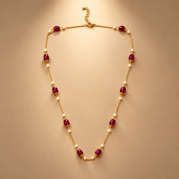 925 Silver Pearl Quartz Beads Chain