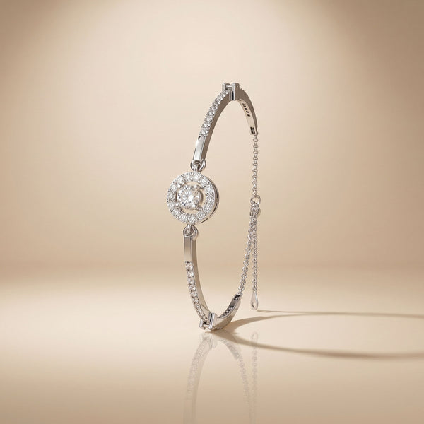 925 Sterling Silver with Circular Centre Design Bracelet