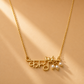 Floral 925 Sterling Silver Musical Notes Necklace with Pearl| Music Inspired Statement Chain