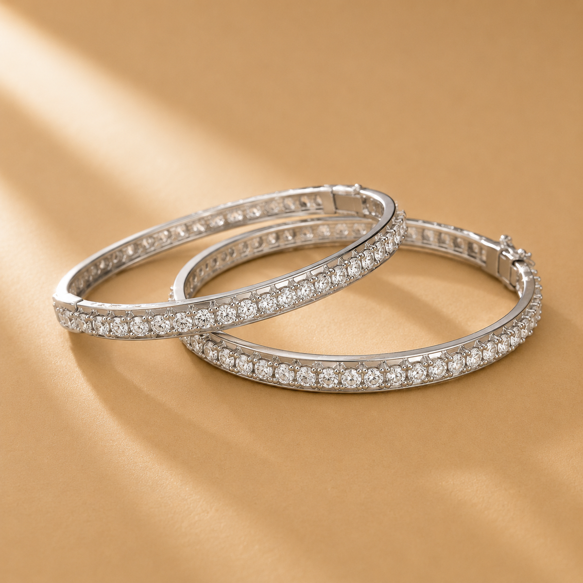 925 Sterling Silver with Intricate Statement Bangle Set