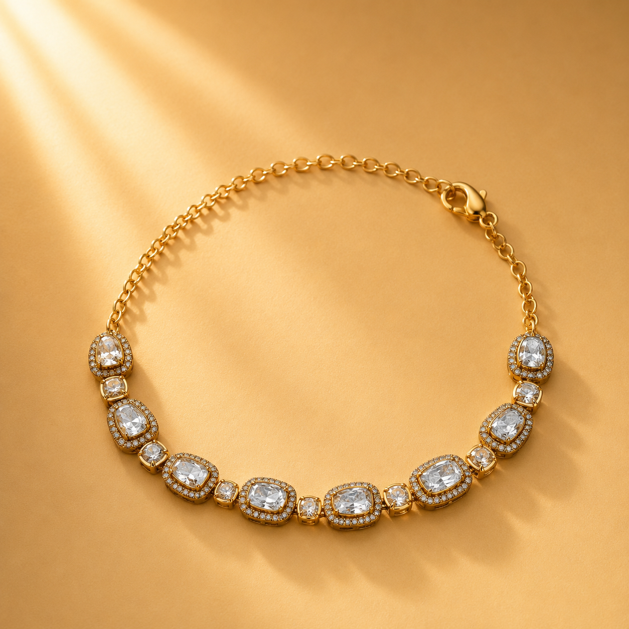 925 Sterling Silver Polki Bracelet for Women