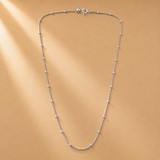 18 Inch 925 Sterling Silver Beaded Chain
