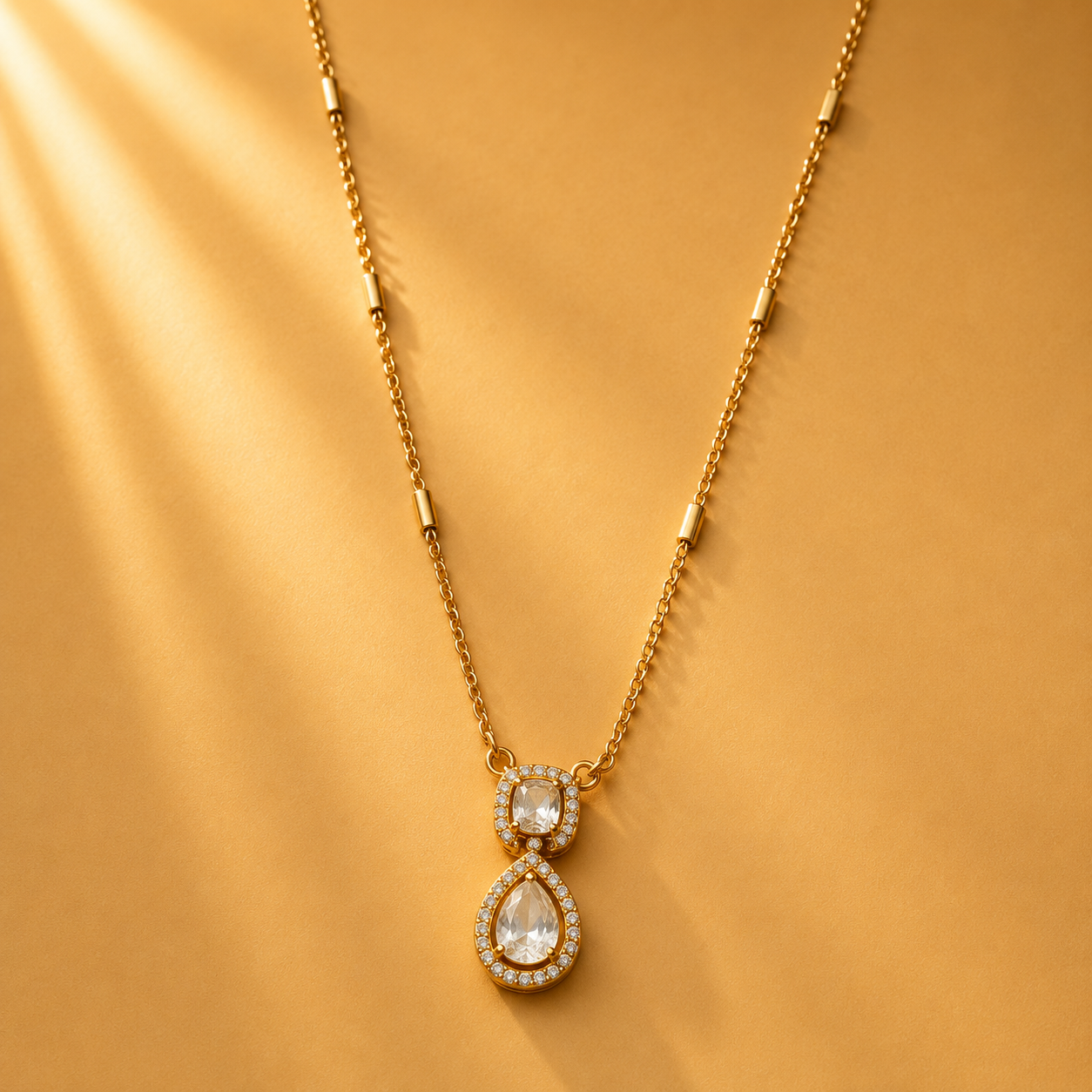 925 Sterling Silver Moissanite Chain Pendant