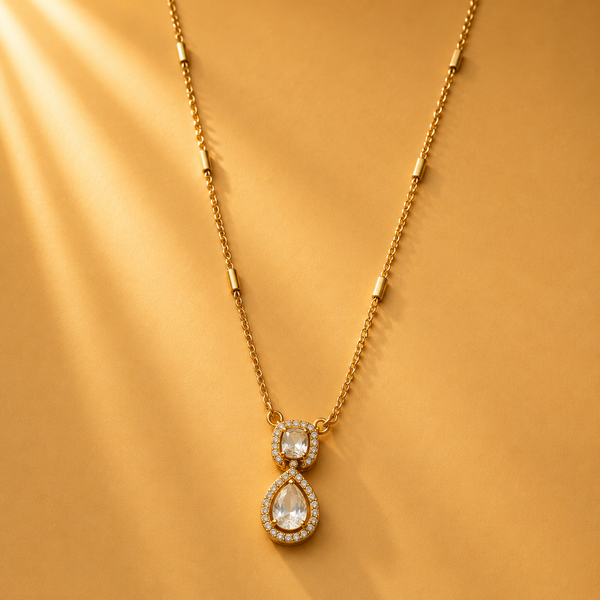 925 Sterling Silver Moissanite Chain Pendant