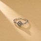 Love & Promise 925 Sterling Silver Heart Lock Statement Ring