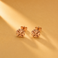 925 Sterling Silver Clover Flower with Moissanite | Elegant Everyday Stud Earrings